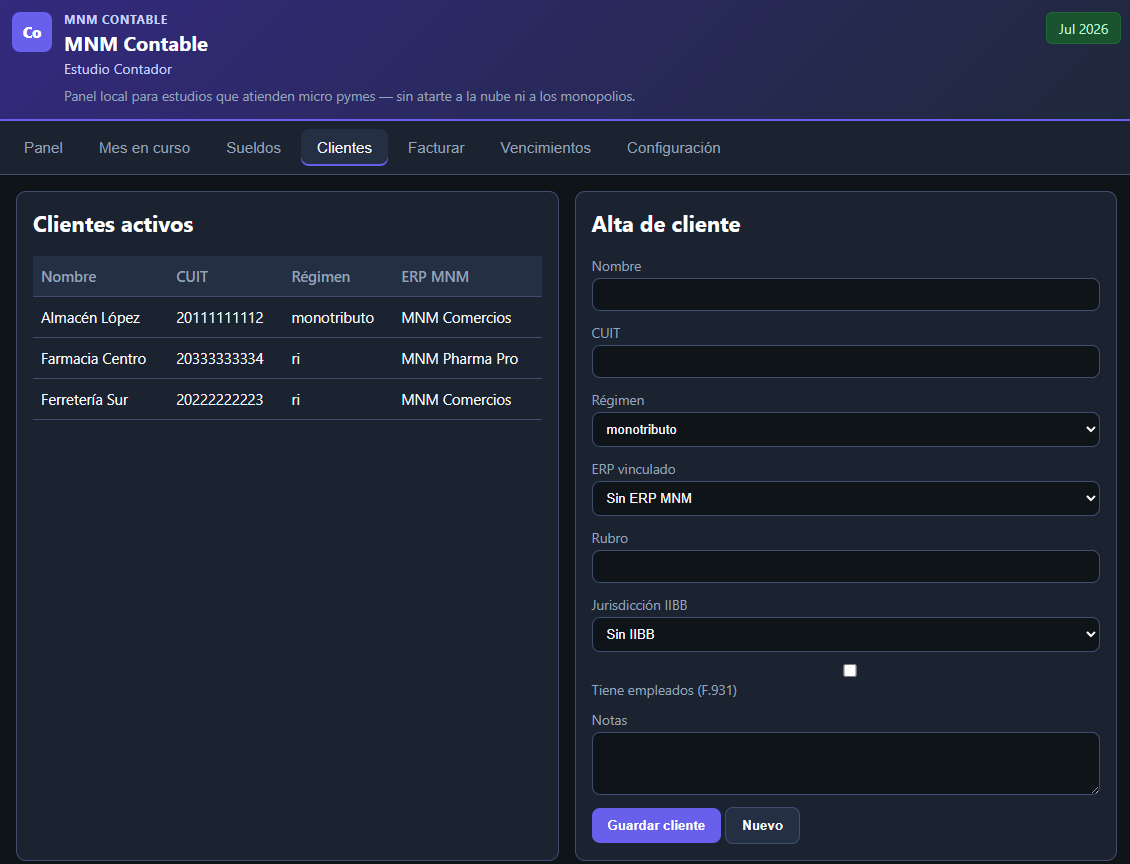Clientes — MNM Contable