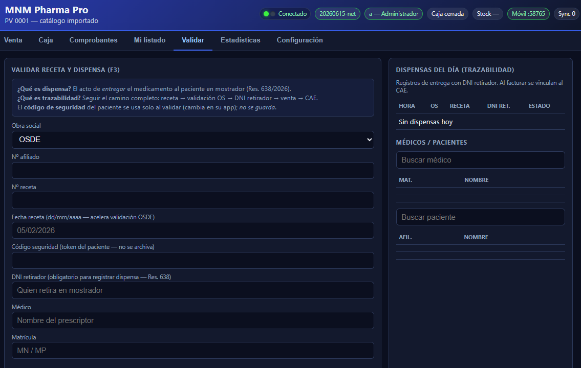 Obras sociales — MNM Pharma Pro